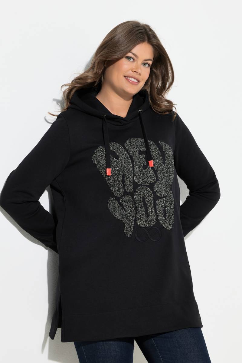 Große Größen Longsweatshirt, Damen, schwarz, Größe: 52/54, Baumwolle/Polyester, LAURASON von LAURASON