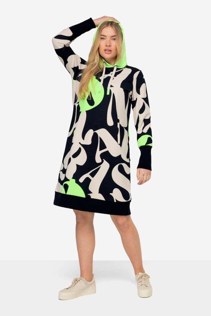 Große Größen Midi Sweatkleid, Damen, blau, Größe: M, Polyester/Baumwolle/Synthetische Fasern, LAURASON von LAURASON