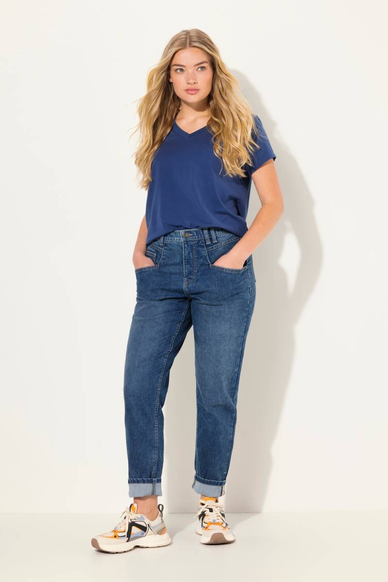 Große Größen Mom-Jeans, Damen, blau, Größe: 52, Baumwolle, LAURASON von LAURASON