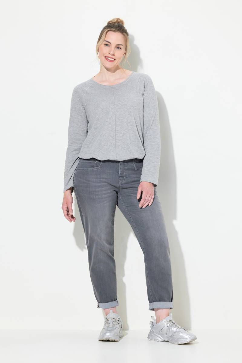 Große Größen Mom-Jeans, Damen, grau, Größe: 44, Baumwolle, LAURASON von LAURASON