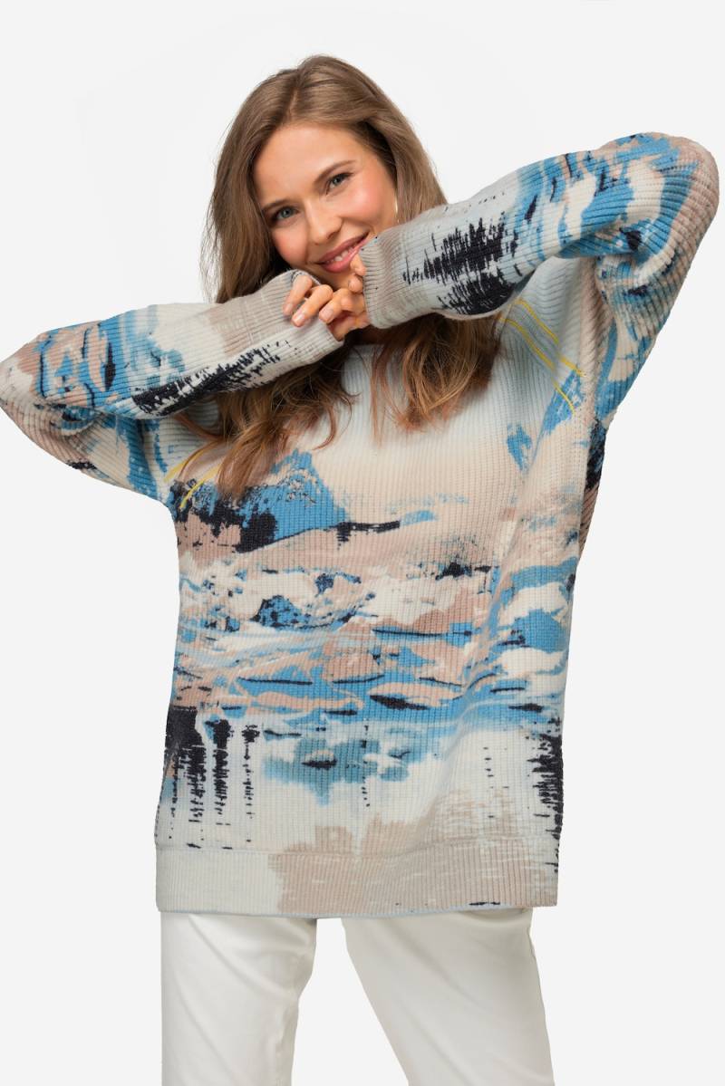 Große Größen Pullover, Damen, blau, Größe: S, Viskose/Synthetische Fasern/Polyester, LAURASON von LAURASON