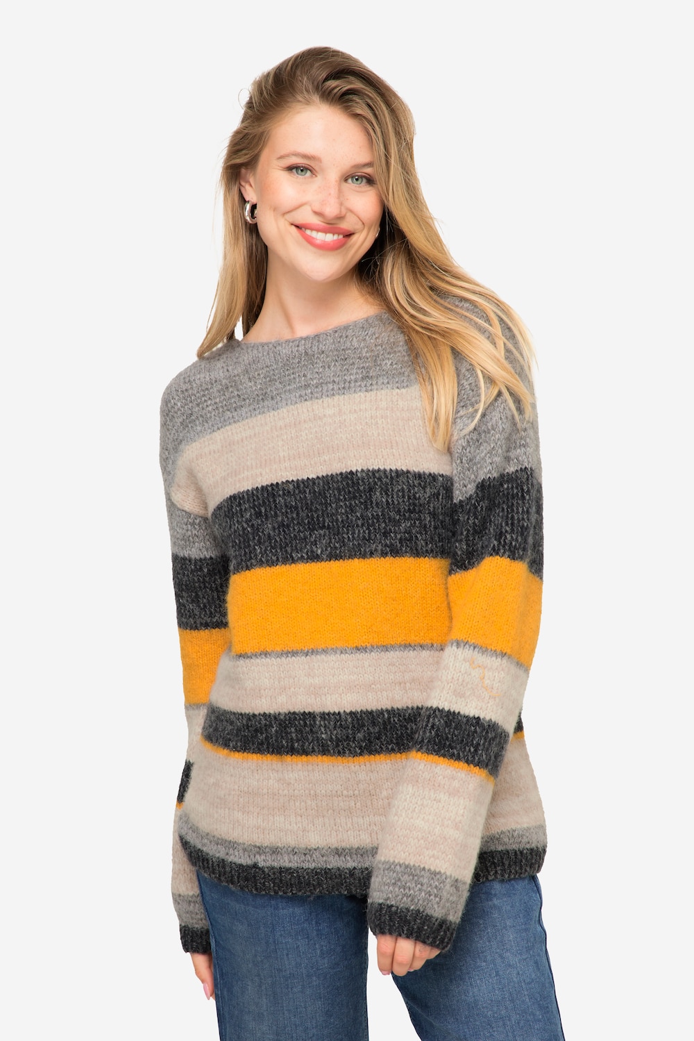 Große Größen Pullover, Damen, grau, Größe: M, Synthetische Fasern, LAURASON von LAURASON