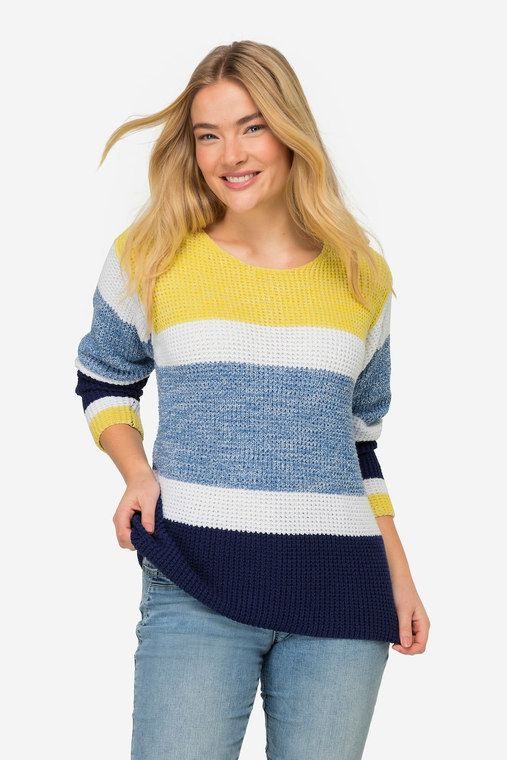 Große Größen Pullover, Damen, grau, Größe: S, Baumwolle/Synthetische Fasern, LAURASON von LAURASON