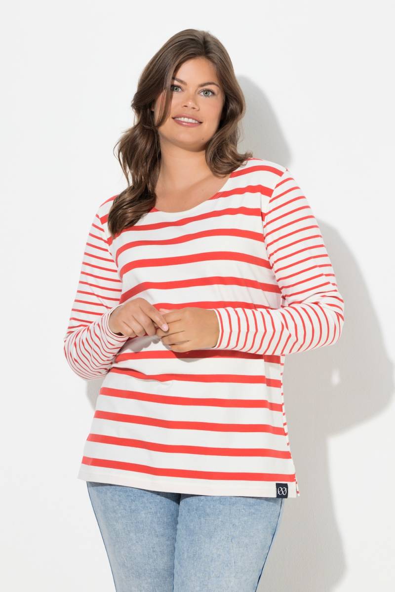 Große Größen Ringelshirt, Damen, rot, Größe: 44/46, Baumwolle, LAURASON von LAURASON