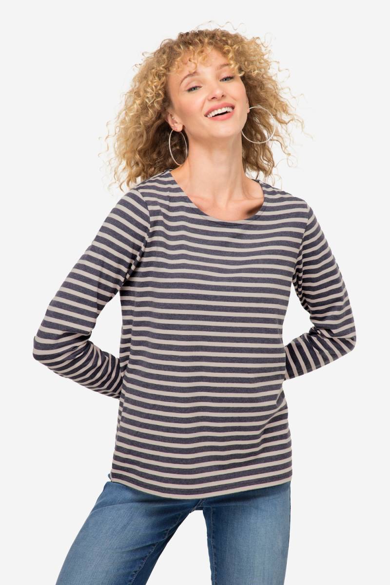 Große Größen Ringelshirt, Damen, schwarz, Größe: L, Baumwolle, LAURASON von LAURASON