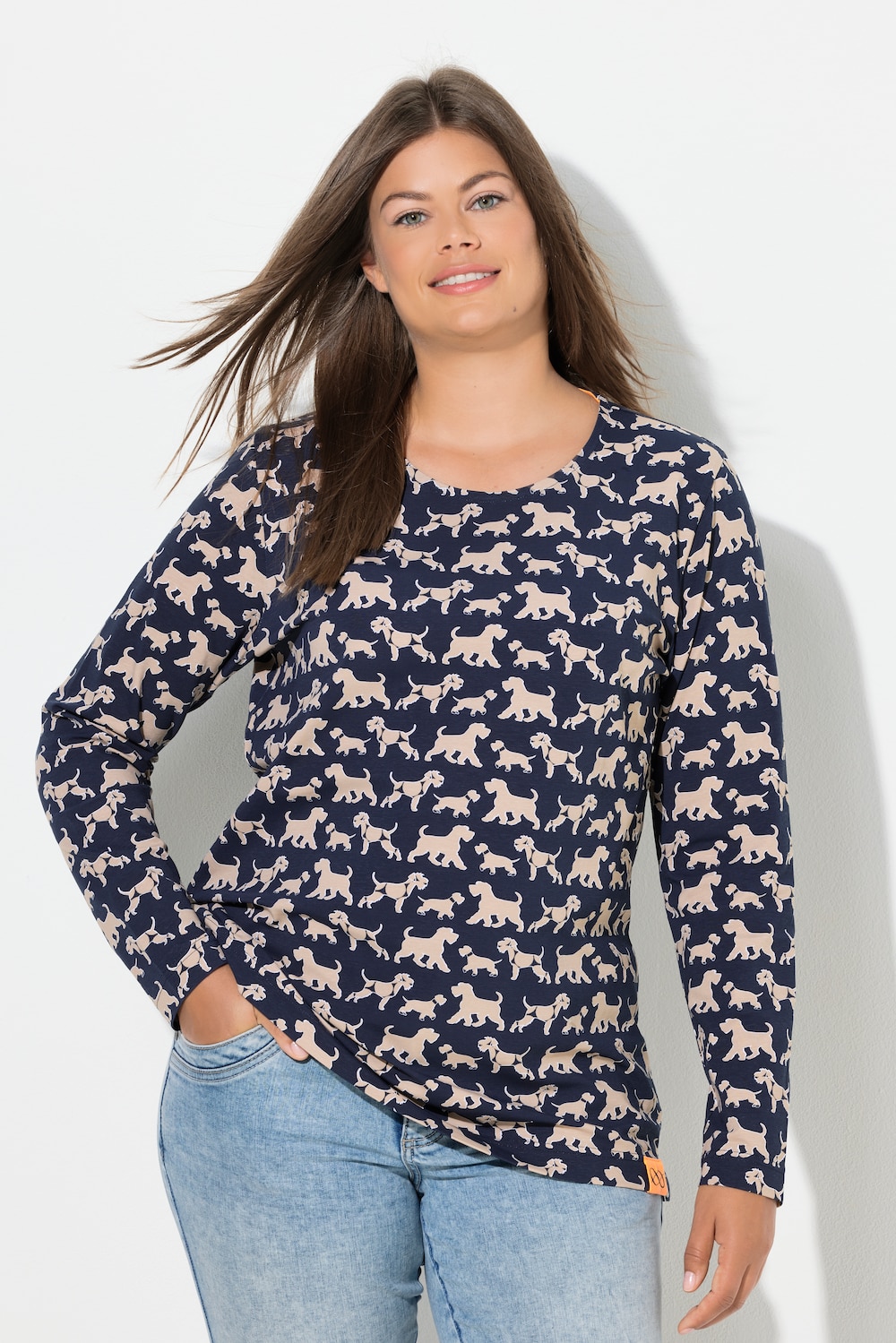 Große Größen Shirt, Damen, blau, Größe: 40/42, Baumwolle, LAURASON von LAURASON