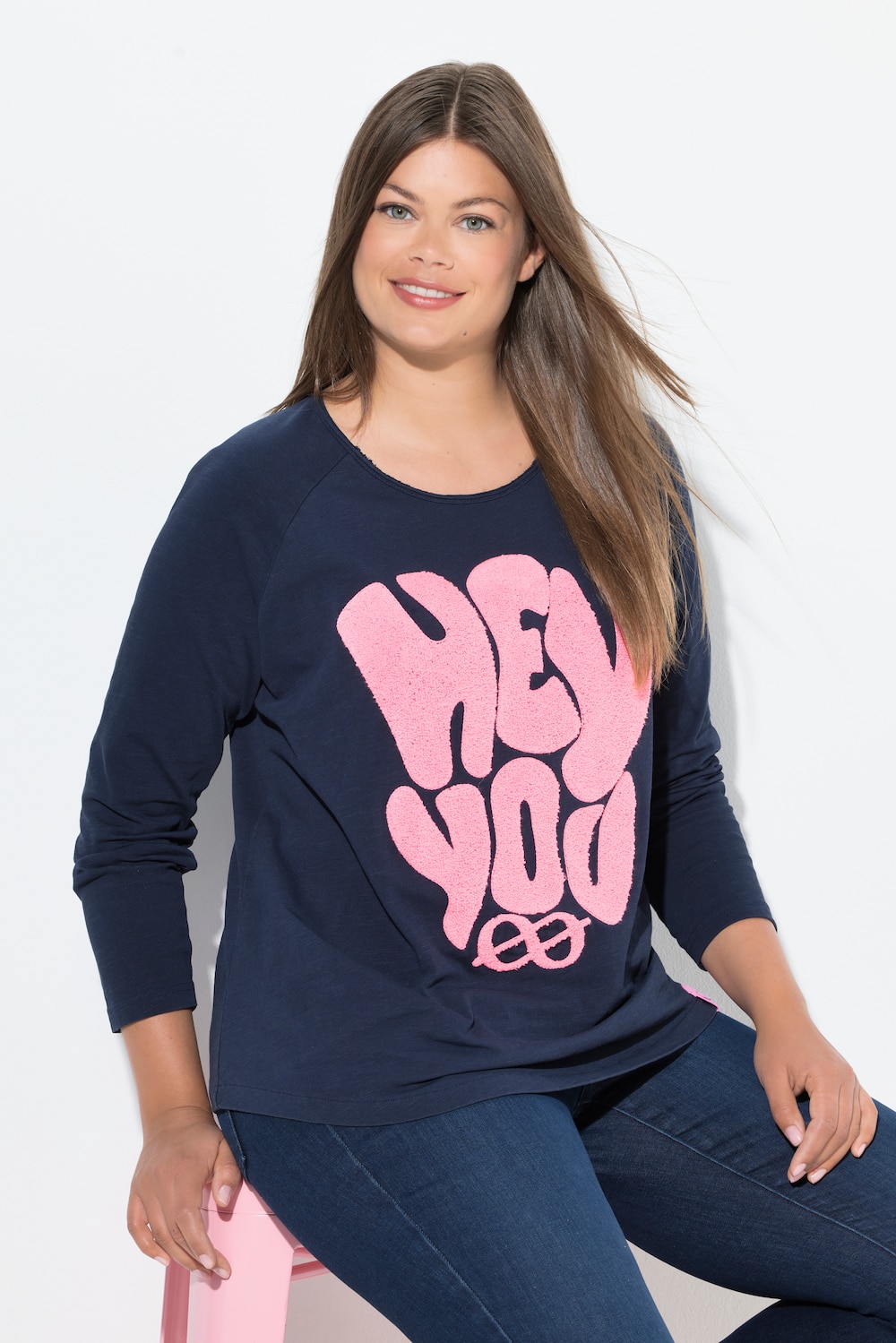 Große Größen Shirt, Damen, blau, Größe: 44/46, Baumwolle, LAURASON von LAURASON