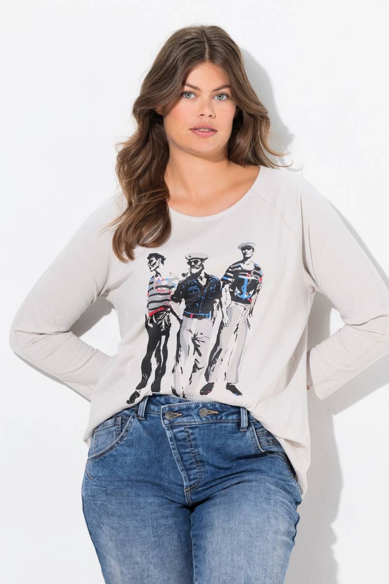 Große Größen Shirt, Damen, grau, Größe: 40/42, Baumwolle, LAURASON von LAURASON