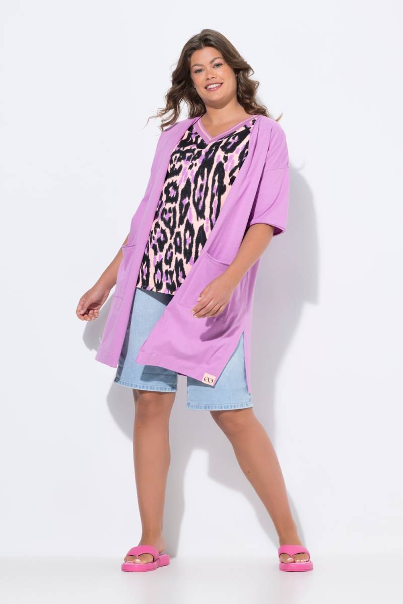 Große Größen Shirtjacke, Damen, rosa, Größe: 56/58, Baumwolle, LAURASON von LAURASON