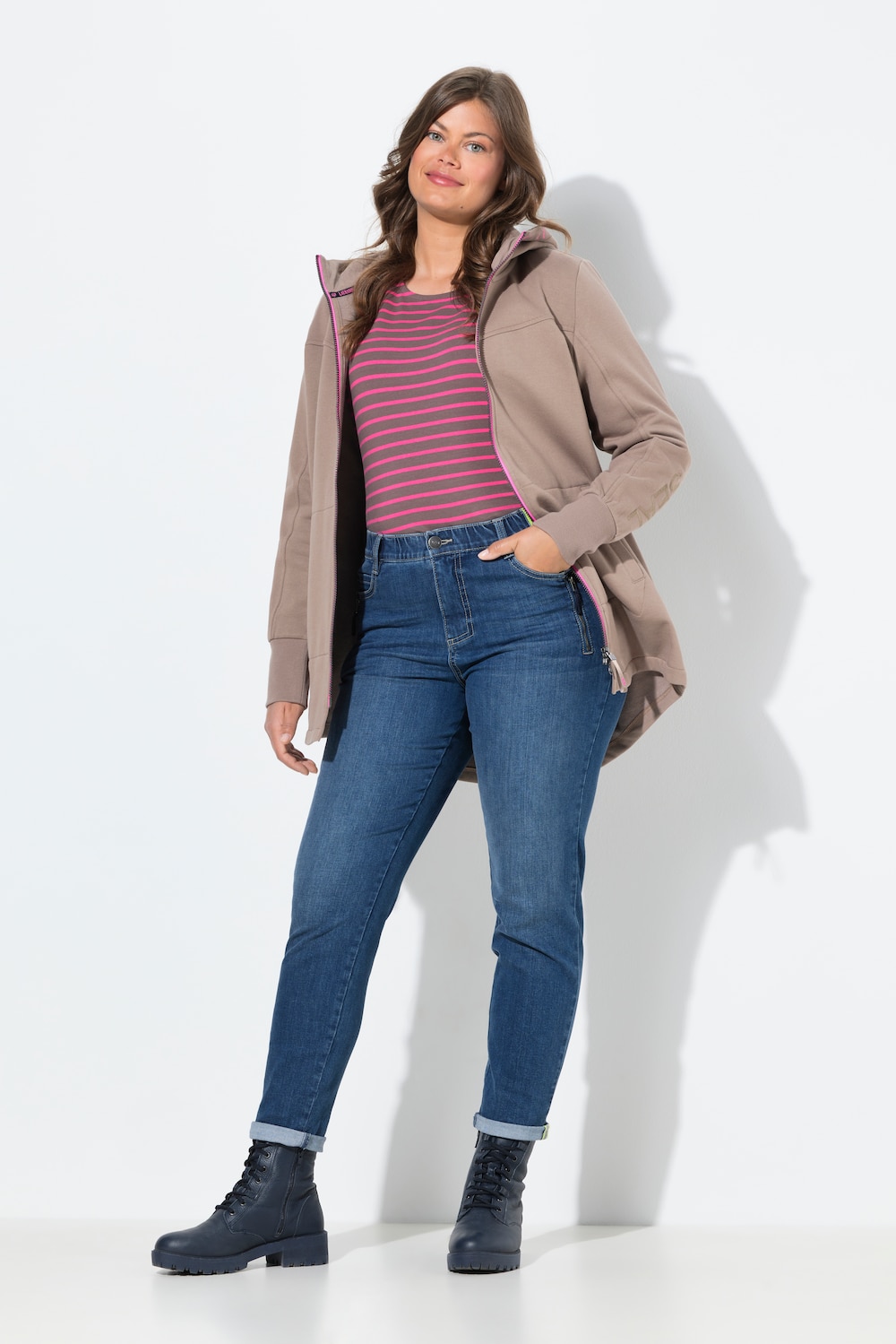 Große Größen Slim-Jeans, Damen, blau, Größe: 54, Baumwolle, LAURASON von LAURASON