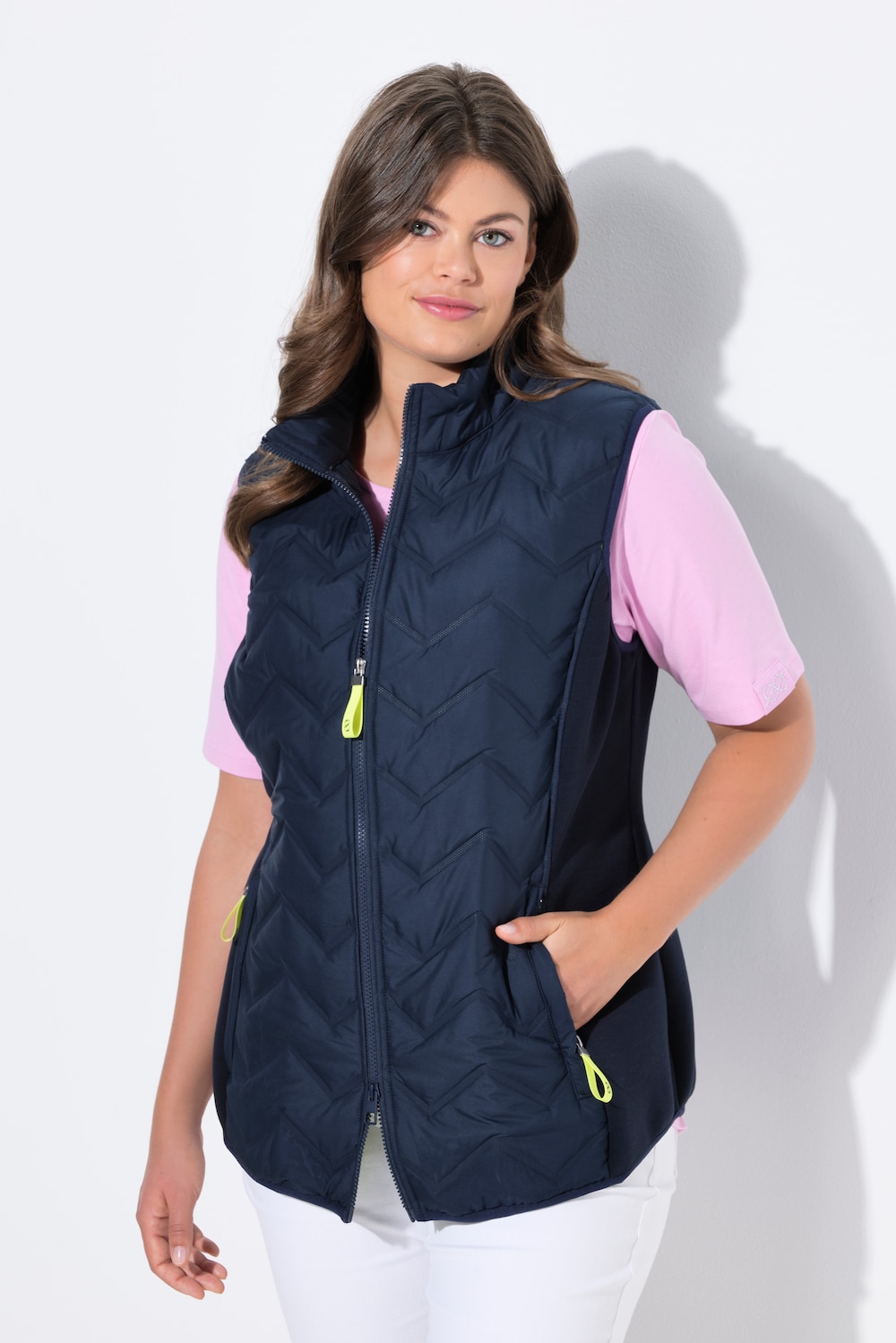 Große Größen Steppweste, Damen, blau, Größe: 40/42, Polyester, LAURASON von LAURASON