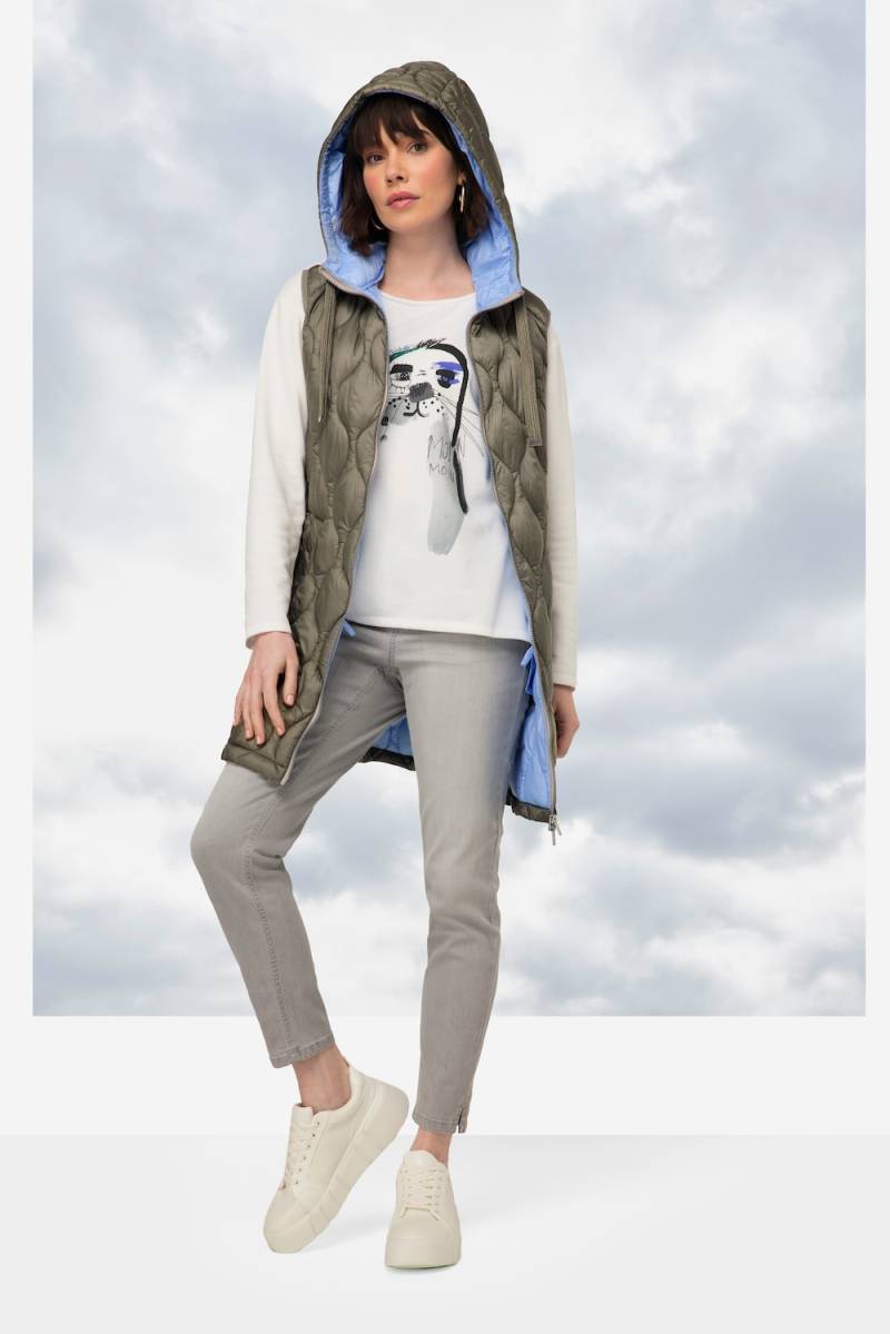 Große Größen Steppweste, Damen, braun, Größe: XL, Synthetische Fasern, LAURASON von LAURASON