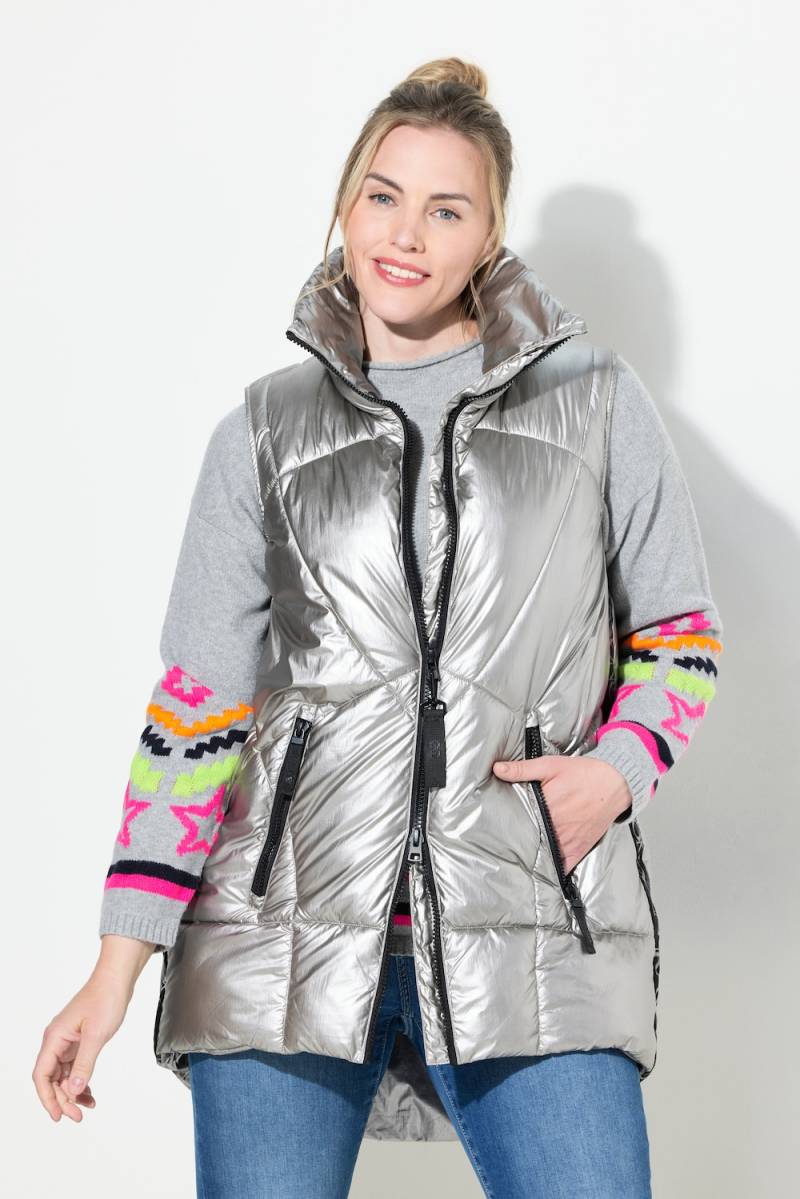 Große Größen Steppweste, Damen, grau, Größe: XL, Synthetische Fasern, LAURASON Große Größen Steppweste, Damen, grau, Größe: XL, Synthetische Fasern, LAURASON von LAURASON