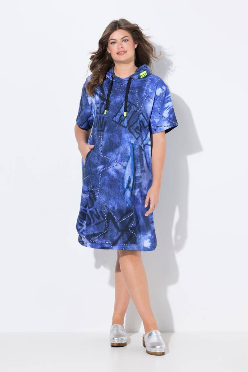 Große Größen Strand Sweatkleid, Damen, blau, Größe: 52/54, Baumwolle/Polyester, LAURASON von LAURASON