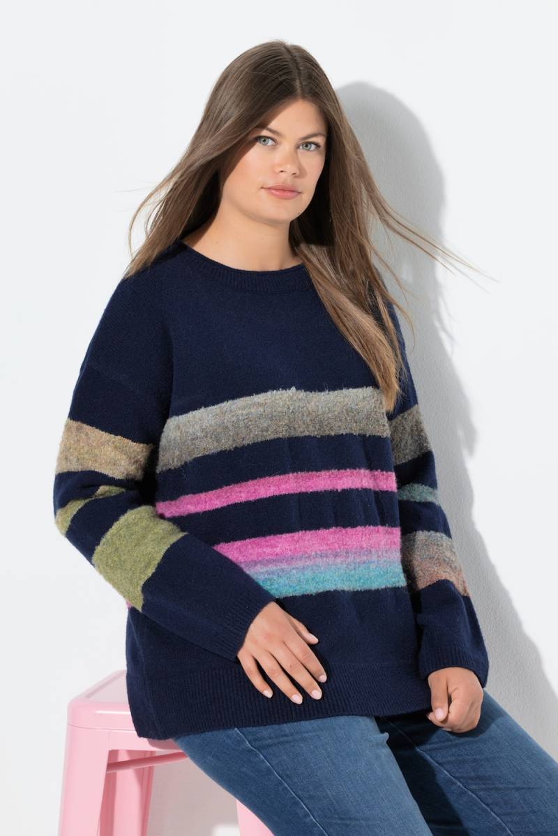 Große Größen Strickpullover, Damen, grau, Größe: 52/54, Polyester/Synthetische Fasern/Wolle, LAURASON von LAURASON