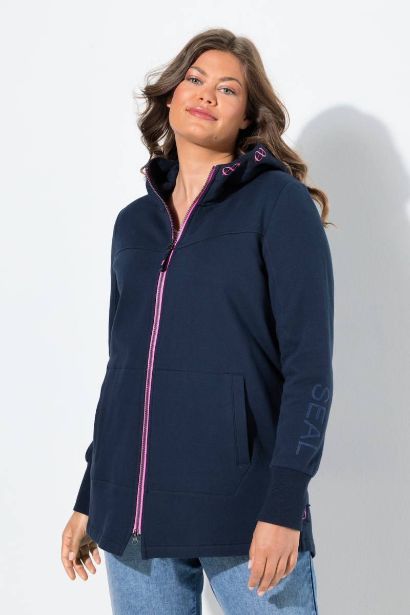 Große Größen Sweatjacke, Damen, blau, Größe: 48/50, Baumwolle/Polyester, LAURASON von LAURASON