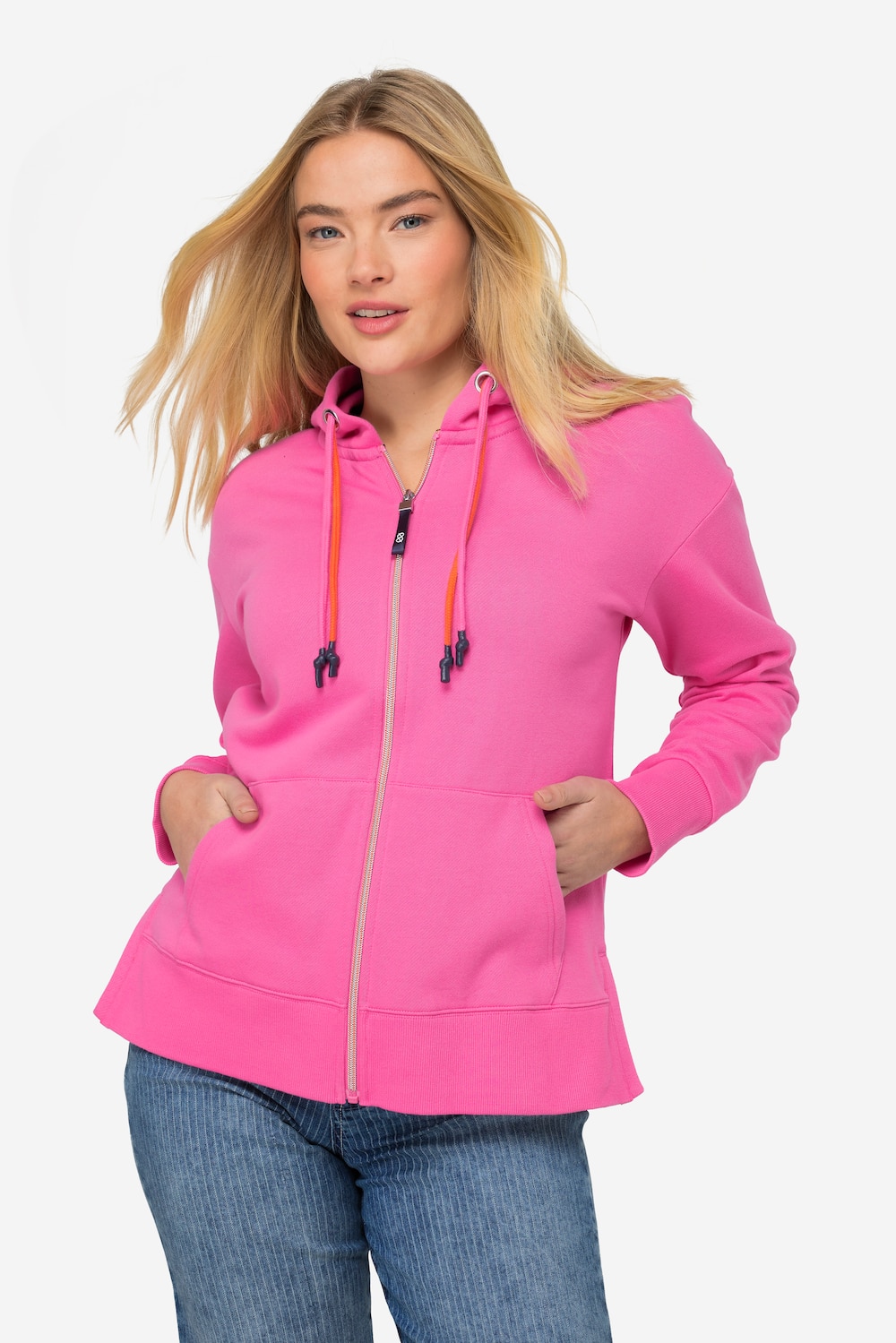 Große Größen Sweatjacke, Damen, rosa, Größe: S, Baumwolle/Polyester, LAURASON von LAURASON