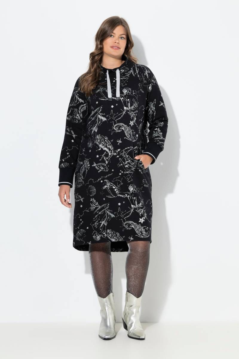 Große Größen Sweatkleid, Damen, schwarz, Größe: 48/50, Baumwolle/Polyester, LAURASON von LAURASON