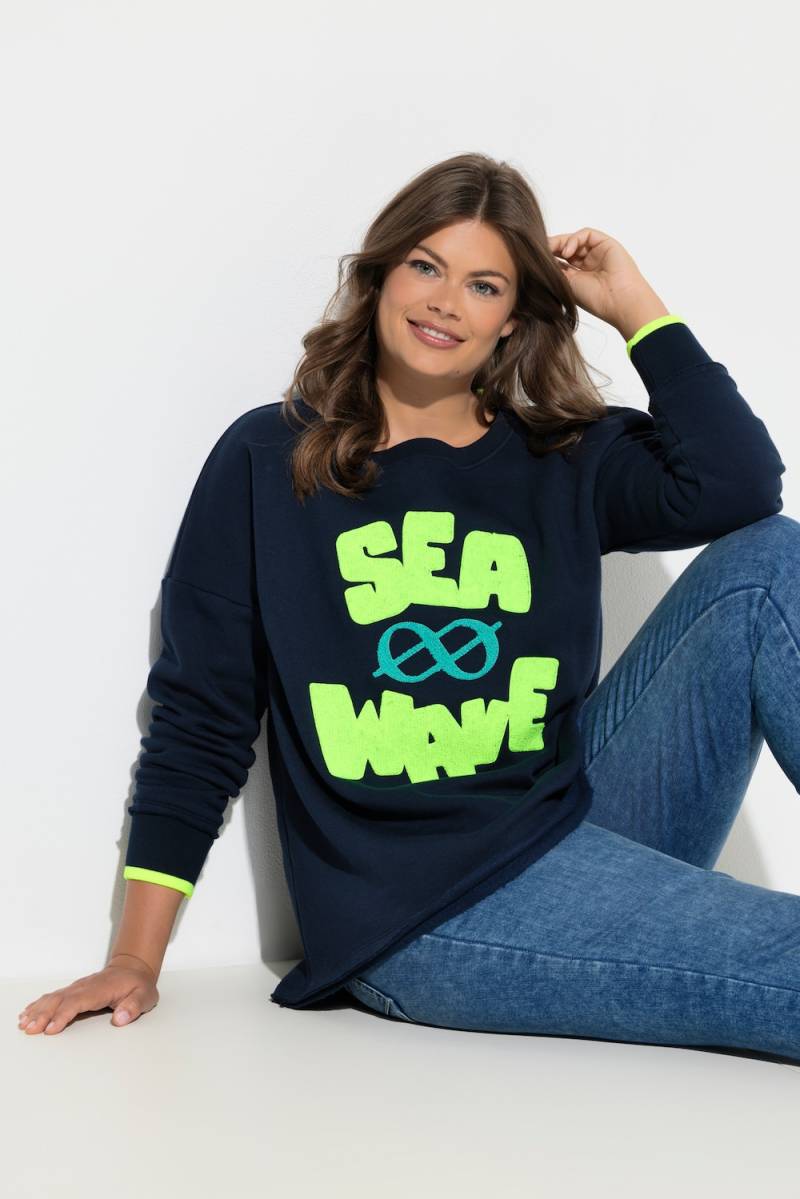 Große Größen Sweatshirt, Damen, blau, Größe: 44/46, Baumwolle/Polyester, LAURASON von LAURASON