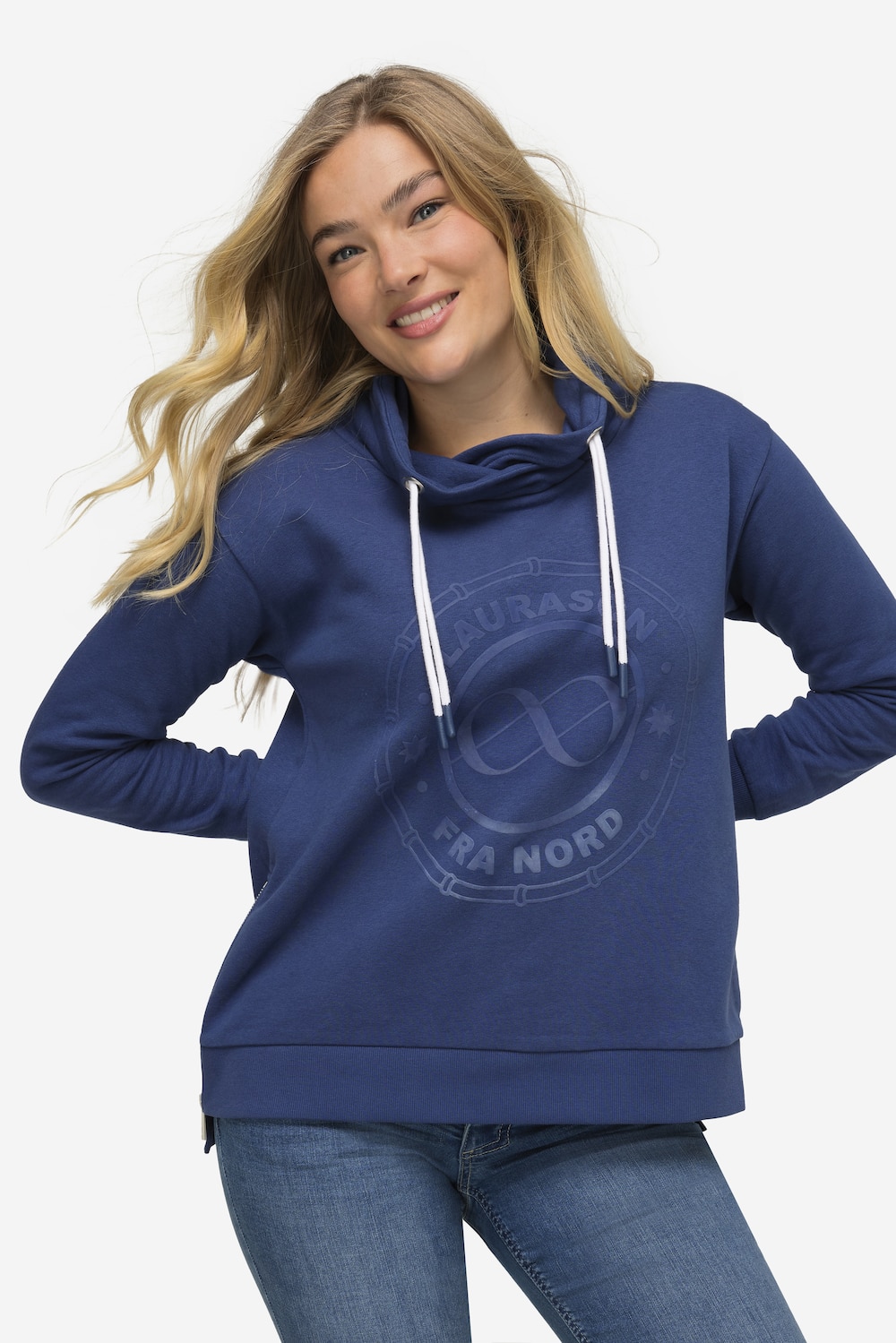 Große Größen Sweatshirt, Damen, blau, Größe: M, Baumwolle/Polyester, LAURASON Große Größen Sweatshirt, Damen, blau, Größe: M, Baumwolle/Polyester, LAURASON von LAURASON
