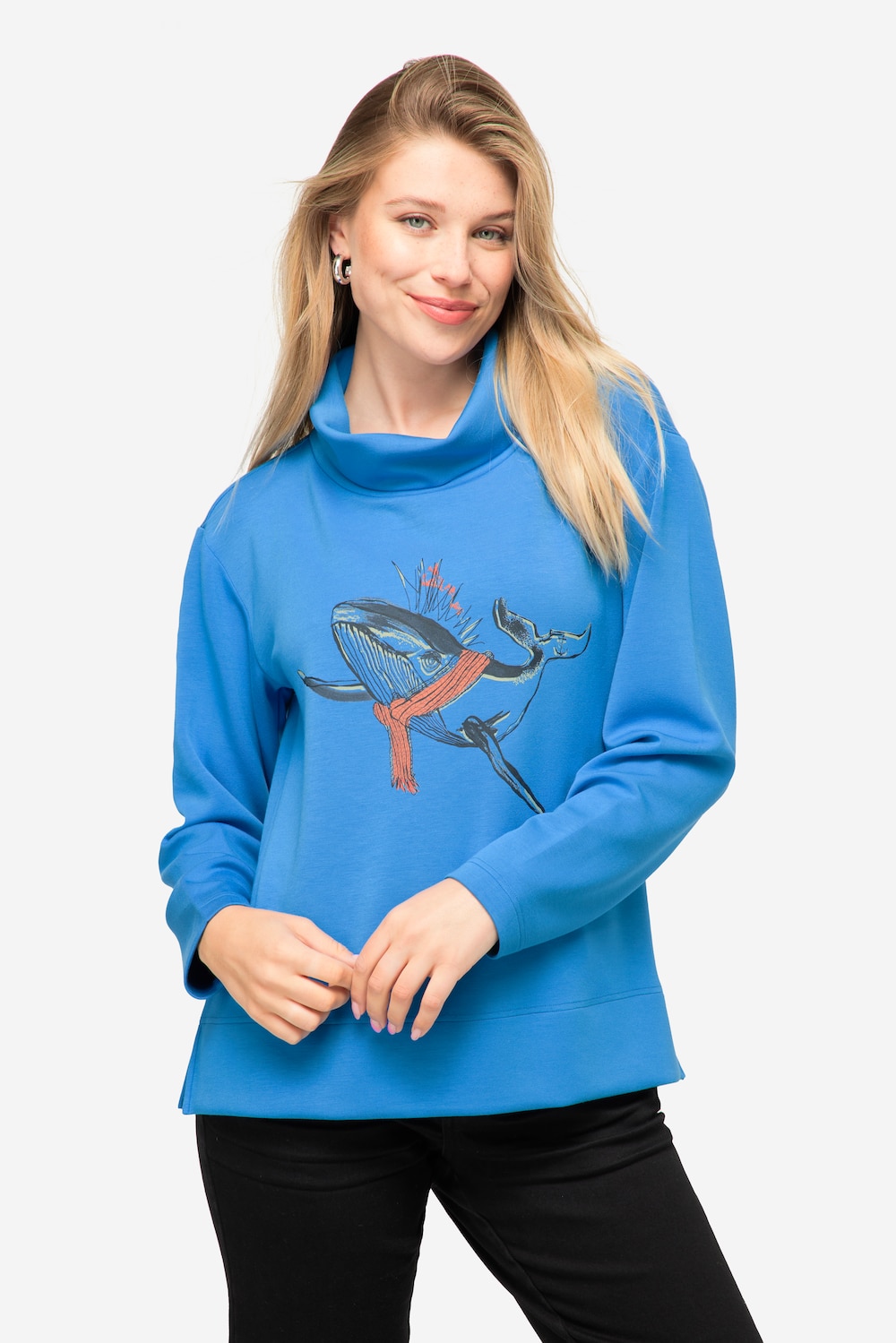 Große Größen Sweatshirt, Damen, blau, Größe: S, Synthetische Fasern/Polyester, LAURASON von LAURASON