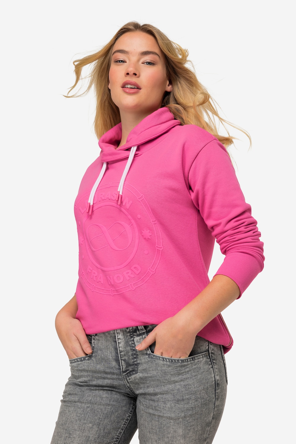 Große Größen Sweatshirt, Damen, rosa, Größe: L, Baumwolle/Polyester, LAURASON Große Größen Sweatshirt, Damen, rosa, Größe: L, Baumwolle/Polyester, LAURASON von LAURASON