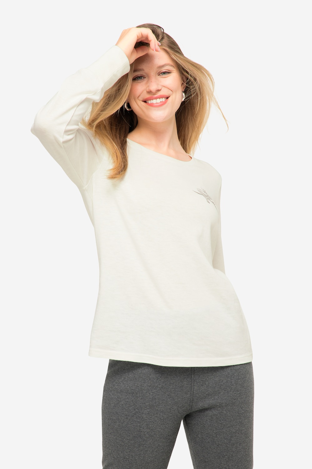 Große Größen T-Shirt, Damen, beige, Größe: XL, Baumwolle/Synthetische Fasern, LAURASON von LAURASON