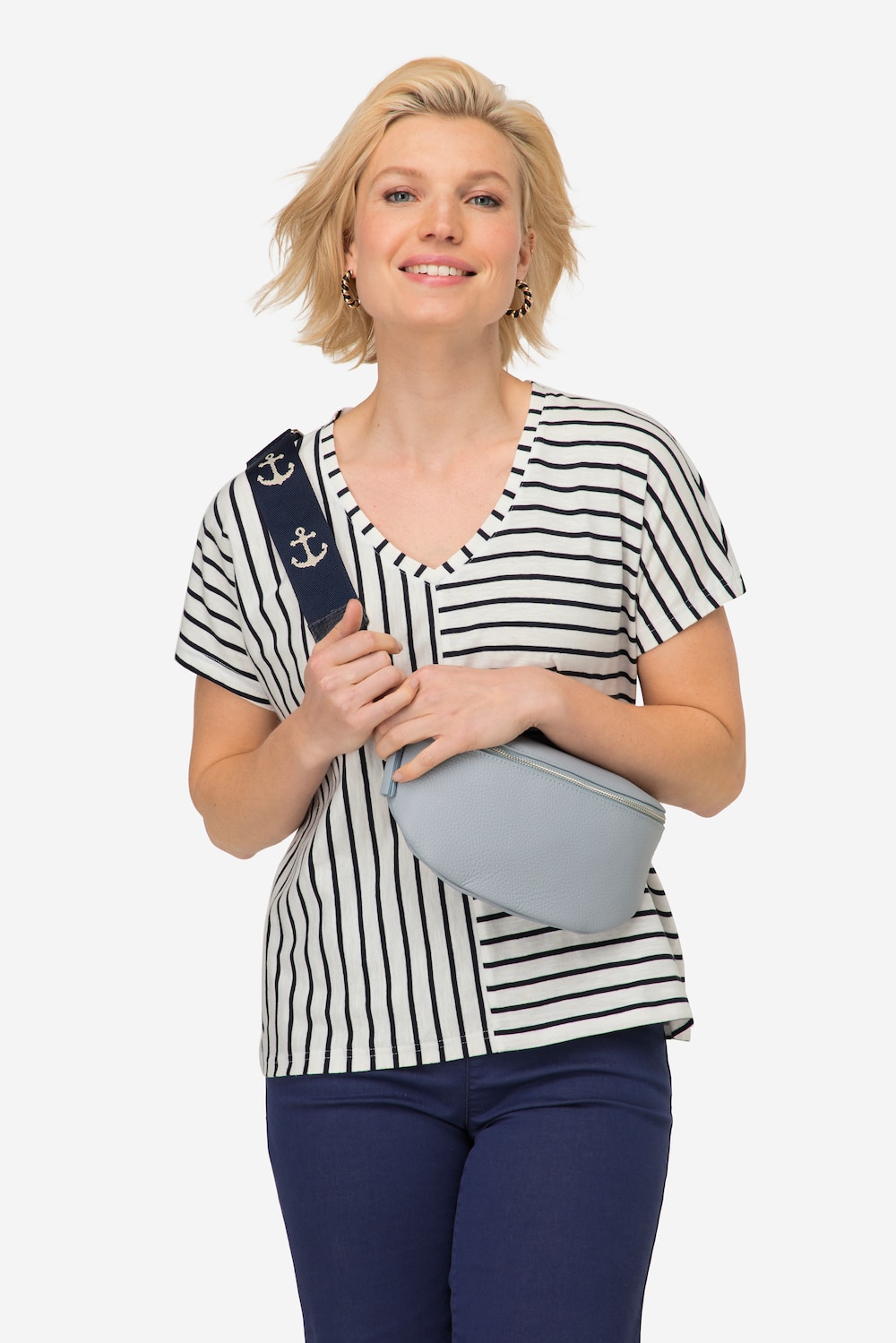 Große Größen T-Shirt, Damen, blau, Größe: L, Baumwolle, LAURASON von LAURASON