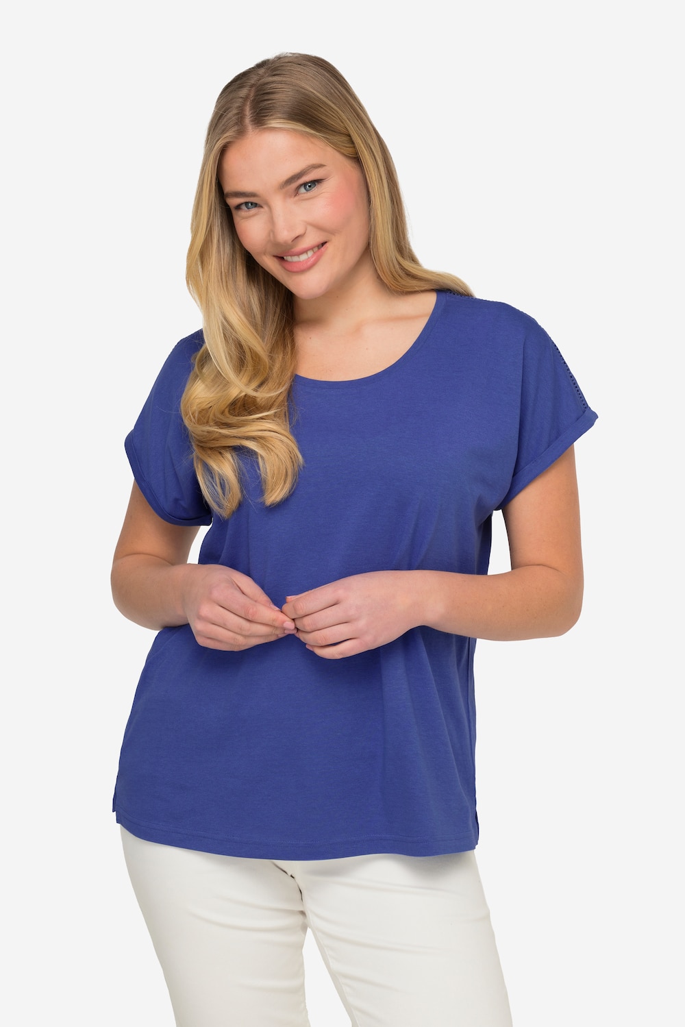 Große Größen T-Shirt, Damen, blau, Größe: L, Baumwolle/Synthetische Fasern, LAURASON Große Größen T-Shirt, Damen, blau, Größe: L, Baumwolle/Synthetische Fasern, LAURASON von LAURASON