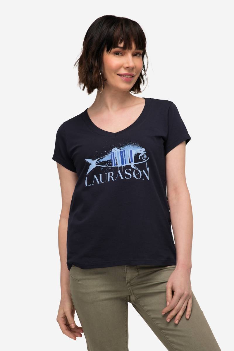 Große Größen T-Shirt, Damen, blau, Größe: M, Baumwolle, LAURASON von LAURASON