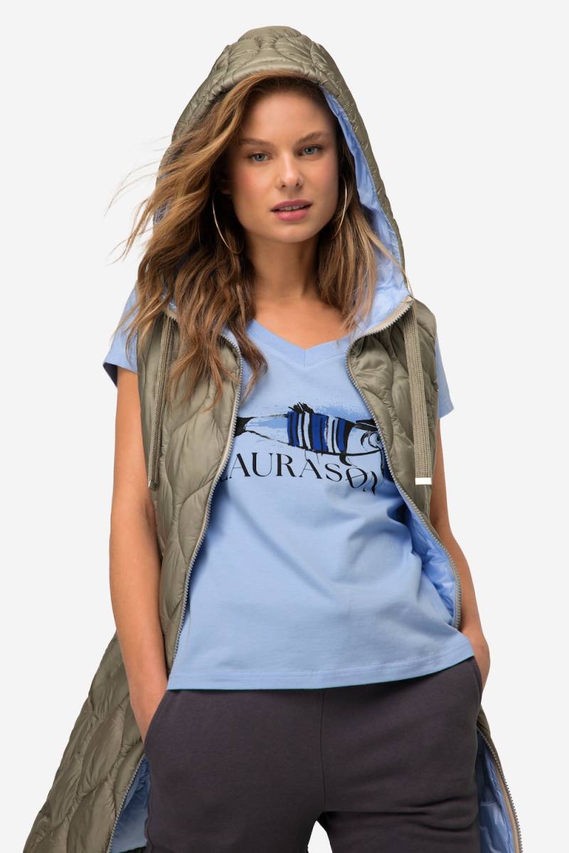 Große Größen T-Shirt, Damen, blau, Größe: M, Baumwolle, LAURASON von LAURASON