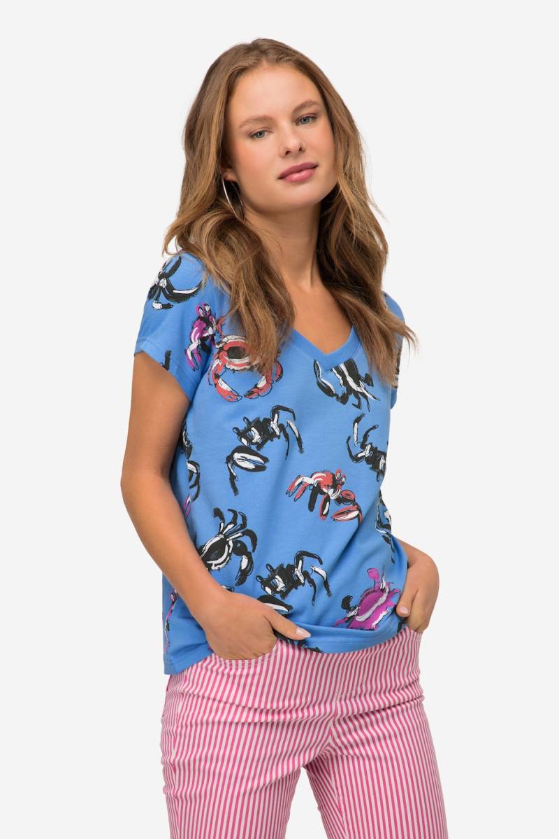 Große Größen T-Shirt, Damen, blau, Größe: M, Baumwolle, LAURASON von LAURASON