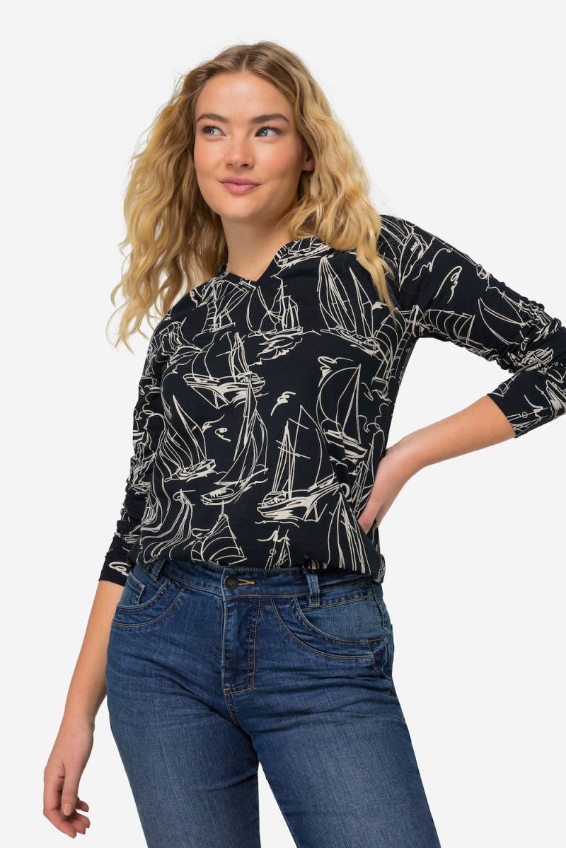 Große Größen T-Shirt, Damen, blau, Größe: M, Baumwolle, LAURASON von LAURASON