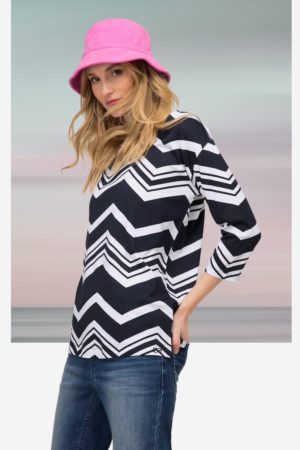 Große Größen T-Shirt, Damen, blau, Größe: M, Baumwolle/Synthetische Fasern, LAURASON Große Größen T-Shirt, Damen, blau, Größe: M, Baumwolle/Synthetische Fasern, LAURASON von LAURASON
