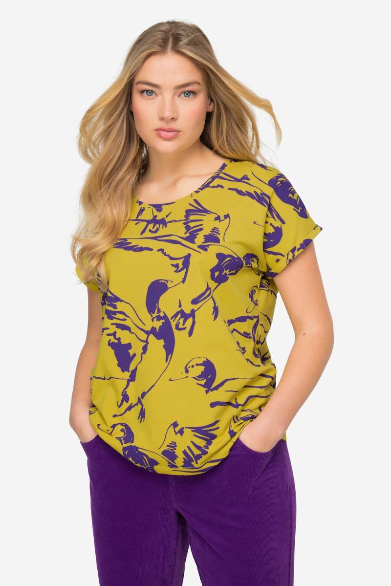 Große Größen T-Shirt, Damen, gelb, Größe: XL, Baumwolle, LAURASON von LAURASON