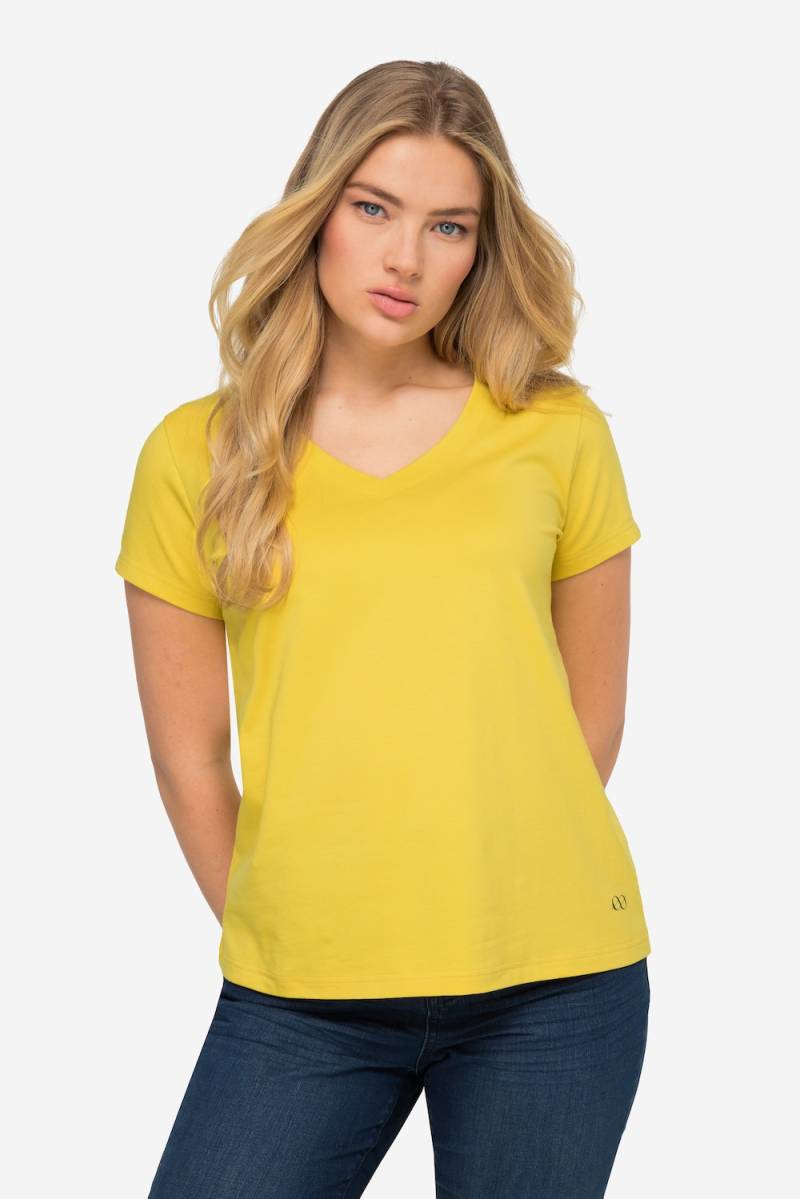Große Größen T-Shirt, Damen, gelb, Größe: XXL, Baumwolle, LAURASON von LAURASON