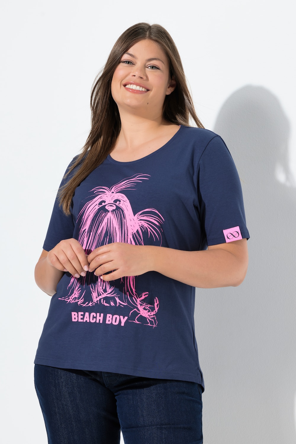 Große Größen T-Shirt, Damen, grau, Größe: 40/42, Baumwolle, LAURASON von LAURASON