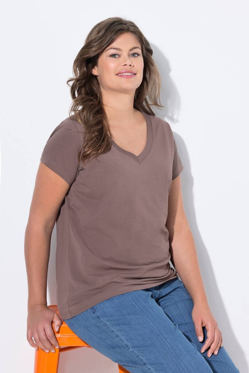 Große Größen T-Shirt, Damen, grau, Größe: 44/46, Baumwolle, LAURASON von LAURASON