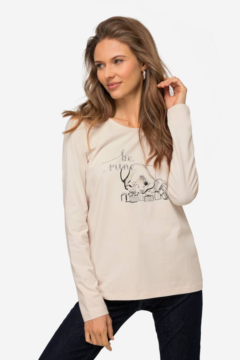 Große Größen T-Shirt, Damen, grau, Größe: L, Baumwolle, LAURASON von LAURASON