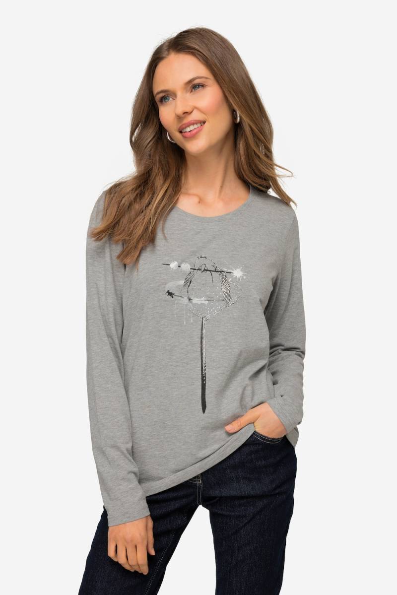 Große Größen T-Shirt, Damen, grau, Größe: S, Baumwolle, LAURASON von LAURASON