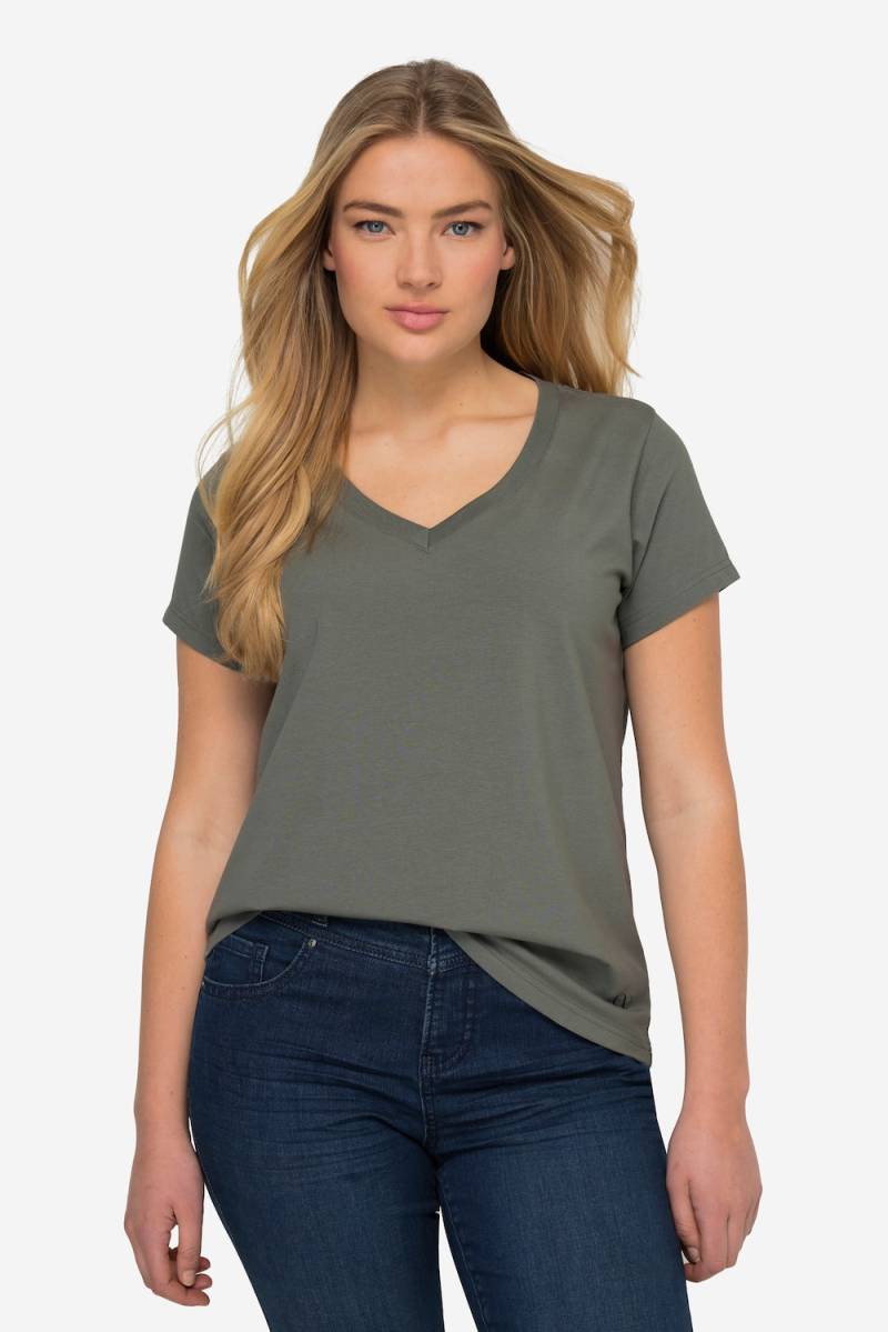 Große Größen T-Shirt, Damen, grau, Größe: XL, Baumwolle, LAURASON von LAURASON
