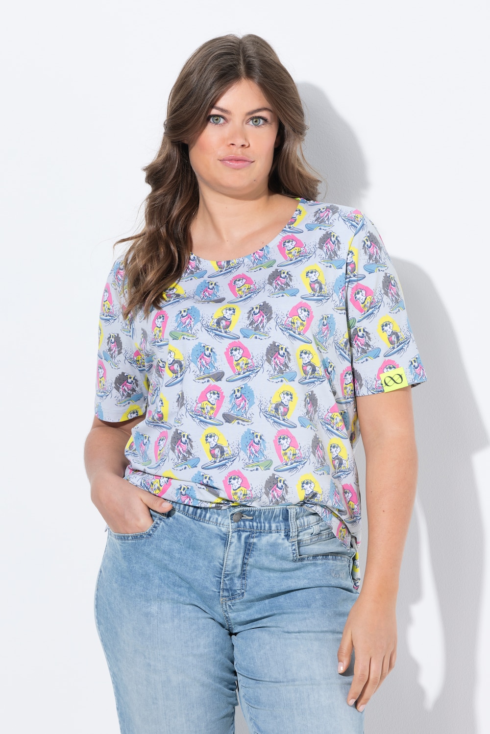 Große Größen T-Shirt, Damen, grün, Größe: 44/46, Baumwolle, LAURASON von LAURASON