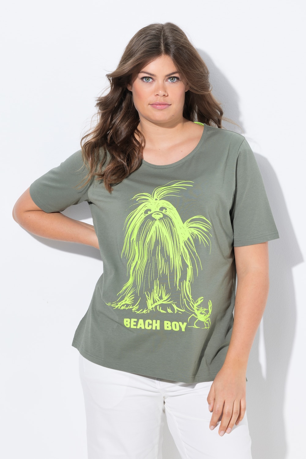 Große Größen T-Shirt, Damen, grün, Größe: 48/50, Baumwolle, LAURASON von LAURASON
