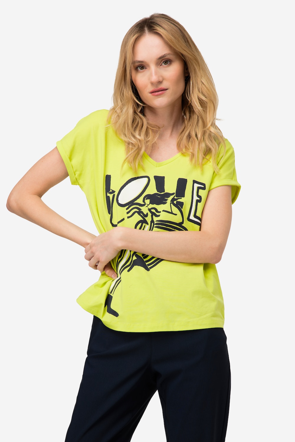 Große Größen T-Shirt, Damen, grün, Größe: S, Baumwolle, LAURASON von LAURASON