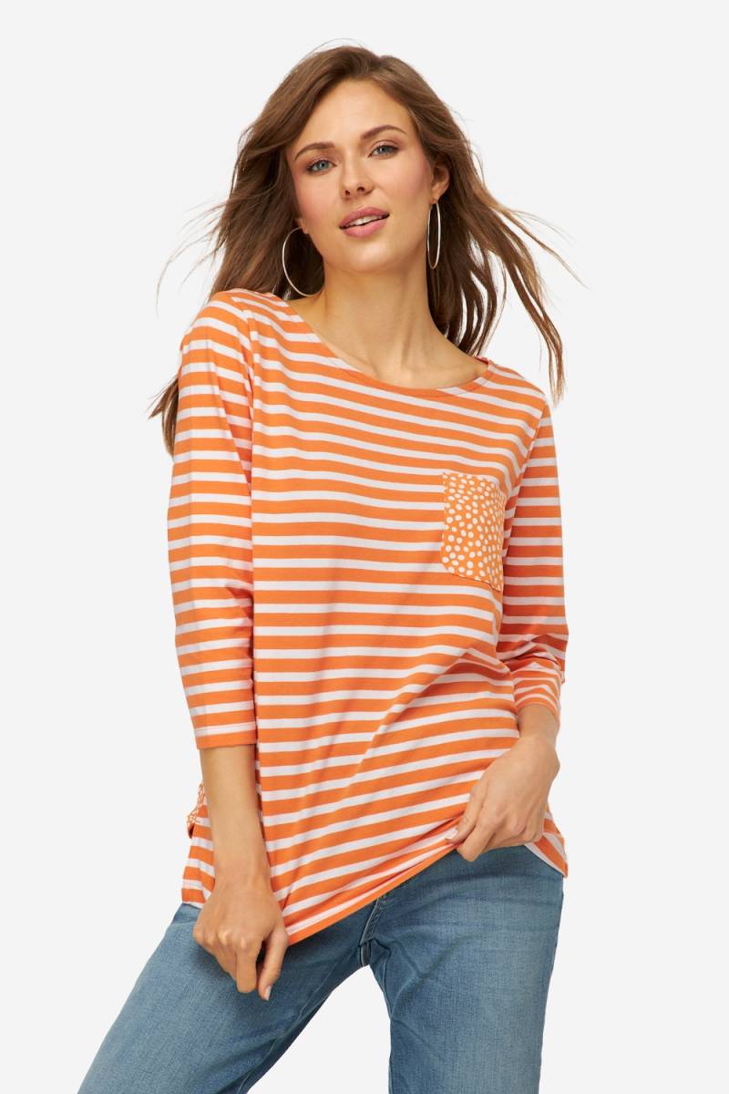 Große Größen T-Shirt, Damen, orange, Größe: M, Baumwolle, LAURASON von LAURASON