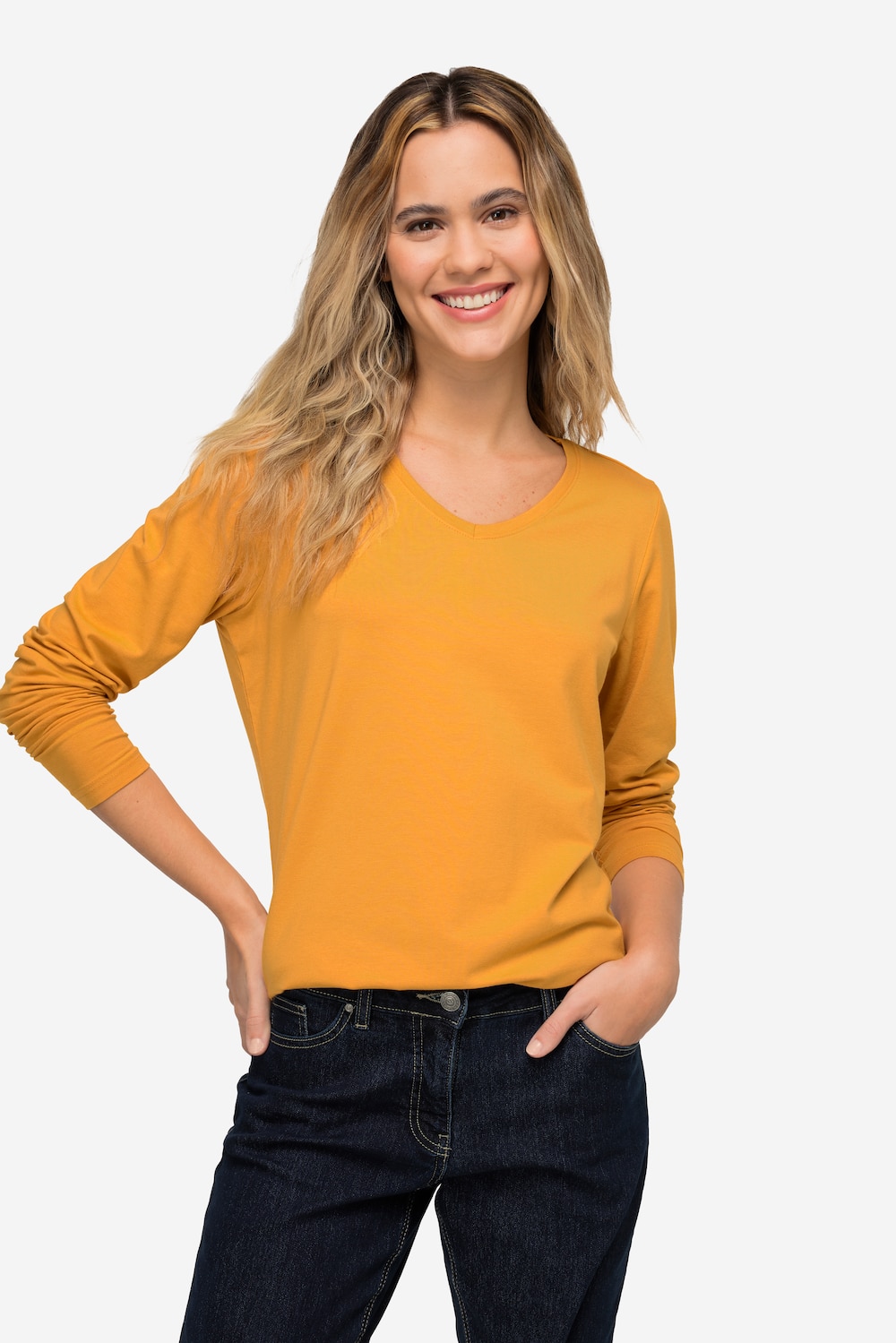 Große Größen T-Shirt, Damen, orange, Größe: M, Baumwolle/Synthetische Fasern, LAURASON von LAURASON