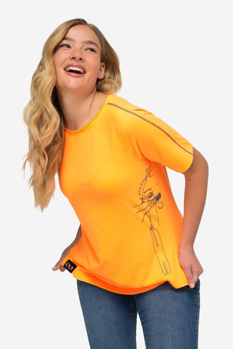 Große Größen T-Shirt, Damen, orange, Größe: S, Baumwolle, LAURASON von LAURASON