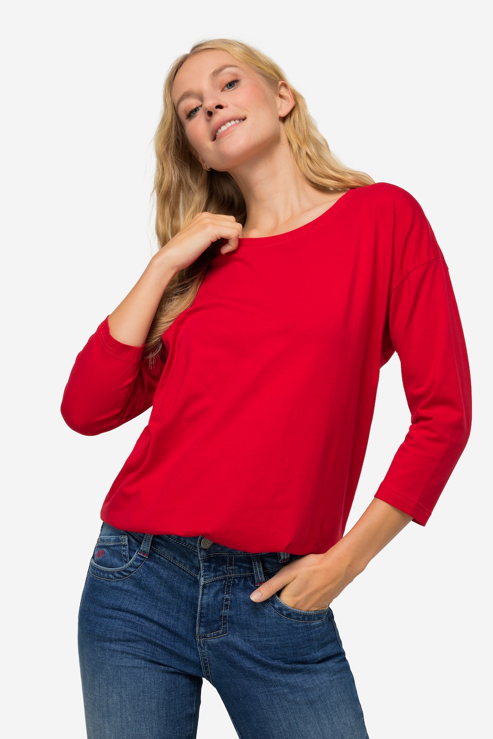 Große Größen T-Shirt, Damen, rot, Größe: XL, Baumwolle, LAURASON von LAURASON