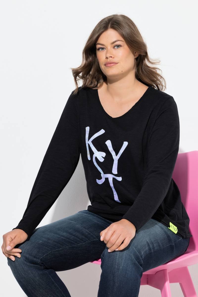 Große Größen T-Shirt, Damen, schwarz, Größe: 48/50, Baumwolle, LAURASON von LAURASON