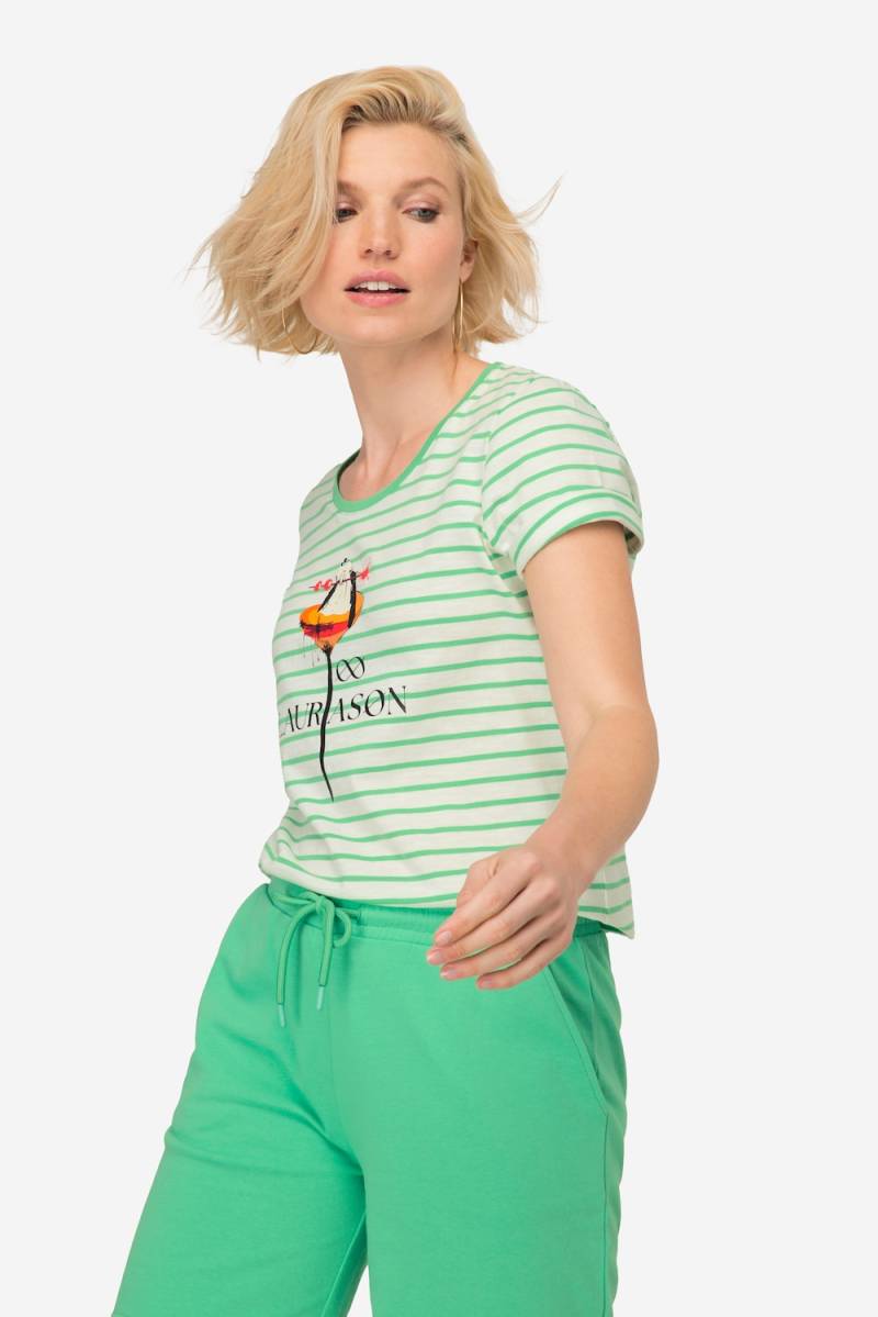 Große Größen T-Shirt, Damen, türkis, Größe: L, Baumwolle, LAURASON von LAURASON